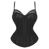 Malla Transpirable Tirantes Encaje Palacio Forma Ropa Interior Chaleco Moldeador Soporte para Busto Ropa Interior Chaleco Parte Superior con Ballenas Francesas