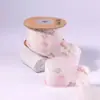 Cinta de borde de impresión floral romántica a una cara material para pasador de pelo DIY hecho a mano joyería lazo cinta de hilo