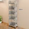 Estante de Armazenamento de Brinquedos Prateleira de Lanches Caixa Carrinho Pequeno Móvel Mochila Armário de Chão Multi-camadas para Cozinha de Crianças Frutas