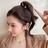 Anillo para el pelo de coleta con explosiones transfronterizas, cuerda para el pelo de peluca, anillo para el pelo de simulación natural, cuerda para el pelo de estilo coreano atmosférico, moda simple, accesorio para la cabeza
