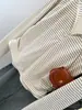 Camiseta de Manga Larga a Rayas Estilo Americano Tiro Medio Falsa de Dos Piezas para Mujer Otoño Estilo Coreano Ajustada Capa Interior Camiseta Base Superior