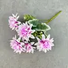 Dalia Crisantemo Simulada de 7 Cabezas para Decoración del Hogar, Arreglo Floral de Boda, Flores Artificiales, Adornos Florales Artificiales Multicolores de Ensueño, Arreglos Florales