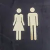 Placa de Espelho Acrílico para Banheiro com Padrão 3D, Sinalização de Banheiro Masculino e Feminino, Sinal Público para Escritório