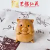 Artesanías de Ciprés, Tallas en Madera, Piezas de Mano de los Doce Signos del Zodíaco, Juego Completo de Colgantes, Modelos de Rata y Buey, Yiming Xianyuan Wenwan