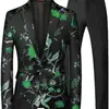 Comercio Exterior Transfronterizo 2026 Nuevos Trajes Florales de Moda para Hombre, Blazers Casuales de Negocios Personalizados, Amazon