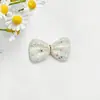 Cinta de cuero con purpurina y lazo para pinzas de pelo infantiles hechas a mano DIY, decoración de ropa para mascotas y muñecas, accesorios semiacabados
