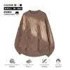 Otoño e Invierno Cuello Redondo Ropa de Punto de Invierno para Hombre Nueva Holgada Terciopelo Engrosado Ropa de Punto para Fondo Ropa de Punto Cálida para Jóvenes