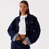 Estilo Europeo y Americano Transfronterizo Temu Solapa Cómoda Casual Chaqueta de Mezclilla para Mujer Chaqueta de Mezclilla para Mujer