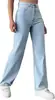 [Personalização ODM] Jeans Rasgado Feminino Tamanho Grande, Cintura Alta e Caimento Justo, Personalizado pela Fábrica Xintang