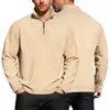 Moletom com Zíper Meio Zíper Espessado de Lã Cor Sólida Solto Casual Esportivo Masculino Europeu e Americano Transfronteiriço Amazon Outono e Inverno