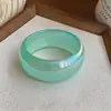 Pulsera Redonda Iridiscente de Resina Transfronteriza Europea y Americana, Lujo Ligero, Moda de Alta Gama, Pulsera Sencilla, Joyería de Diseño de Nicho
