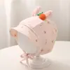 Gorro para bebé para primavera y otoño, unisex, protector de orejas, lindo y adorable, a prueba de viento, algodón puro, adecuado para bebés que salen