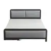 Cama plegable de uso doméstico con estructura de hierro, cama de siesta individual para viviendas de alquiler, cama doble portátil con estructura de hierro, cama simple de tablero duro, tipo económico