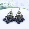Pendientes de borlas retro estilo bohemio europeo y americano, pendientes colgantes nuevos con huecos y gemas