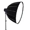 Softbox Parabólico Profundo de 90 cm con Montura Bowens, Difusor Suave Parabólico Profundo con Malla de Rejilla para Luz de Relleno de Transmisión en Vivo