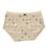Ropa interior de algodón puro estilo británico retro, clase A, para mujer, diseño de oso, de cintura media, antibacteriana grado 10A, 100% algodón, entrepierna extendida