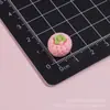 Simulación 3D Serie Fresa Sándwich Accesorios de Resina DIY Pegamento de Crema Funda de Teléfono Pasador para el Cabello Accesorios para el Cabello Llavero Al por Mayor