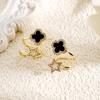 Celebridad de Internet Popular Pendientes de Circonita Micro-Pavimentados Diseño de Nicho Clip para Cartílago de la Oreja Personalizado Pendientes de Estrella Exquisitos Versátiles Joyería