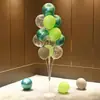Decoraciones de Piso de Árbol de Globos Azules para Niños para Montaje de Fiesta de Cumpleaños de Bebé, Decoraciones de Mesa para Ambiente de Fiesta y Columnas de Pie