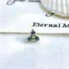 Aleación de Titanio Astmf-13 Verde Menta Dorado Colección Grande de Pendientes Titanio G23 Roscado Internamente Pendientes de Zirconia Accesorios para Piercings