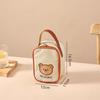 Bolso de mano de aluminio con diseño de oso beige, ideal para el trabajo de oficina, lonchera portátil, resistente al aceite y al agua, lonchera, lonchera, lonchera tipo taza.