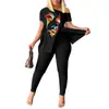 D9619 Amazon Europeo y Americano Más Vendido Traje de Pantalón Corto con Estampado de Moda Casual para Mujer