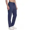 Pantalones Casuales Deportivos Cómodos para Hombre 2025 Nuevo Exportación Transfronteriza Sueltos Rectos Elásticos con Cordón Modernos Largos