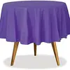Mantel de plástico redondo desechable de color sólido para mesa para fiestas, bodas, actividades interiores y exteriores, Amazon transfronterizo