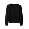 Suéter de punto hueco con cuello redondo estilo coreano para mujer, único y hermoso, con delicadas mangas abullonadas, adecuado para otoño e invierno como capa base