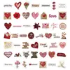 50 pegatinas PET temáticas de letras para el Día de San Valentín, con diseños de garabatos, perfectas para decorar diarios, papelería y para ventas transfronterizas; una colección de pegatinas estilo retro