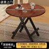 Mesa Redonda Plegable para Uso Doméstico, Adecuada para Apartamentos Pequeños, Mesa de Comedor Plegable Móvil, Mesa Redonda Grande con Plato Giratorio, Mesa de Comedor para 10 Personas
