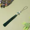 Borlas em formato de leque dupla face estilo chinês tradicional, pequenos enfeites pendentes para Hanfu, acessórios vintage, atacado