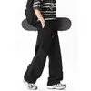 Pantalones Casuales de Trabajo con Diseño de Pliegues Estilo Americano para Hombre, Pantalones de Exterior Holgados de Pierna Recta de Paracaidista, Tendencia de Verano