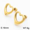 Moda Japonesa y Coreana Pendientes Sencillos Estilo Coreano para Mujer Pendientes Huecos Hidráulicos de Acero Inoxidable en Forma de Corazón Dropshipping