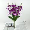 Simulación de un ramo de orquídeas de 20 cabezas, una sola flor pequeña de otoño, decoración del hogar, arreglo floral para bodas, auditorio, conjunto con flores