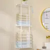Suporte de Toalha de Parede para Pousadas e Hotéis, Suporte de Parede para Armazenamento de Toalhas de Banheiro Residencial, Armazenamento Multifuncional para Banheiro