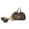 Porta-moedas Feminino Fofo, Porta-moedas com Chave Monogramado, Bolsa de Armazenamento Portátil, Pequena Caixa para Fones de Ouvido