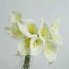 Flores Artificiales, Ramo de Lirios de Calas de Goma Suave de 9 Tallos, Accesorios para Fotografía de Flores Artificiales, Arreglo Floral Terminado, Decoración Decorativa para Bodas