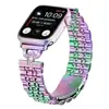 Adequado para Apple Apple Watch10 Pulseira de Aço com Sete Contas iWatch Se Pulseira de Relógio Ultra2 Pulseira de Aço Inoxidável