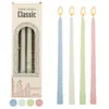 Velas de Haste Longa Rosqueada Cor Gradiente Morandi 30cm para Banquetes de Casamento, Velas Longas Sem Fumaça, Conjunto de 4 para o Dia dos Namorados