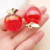 Accesorios de manzana de burbuja coloridos con recubrimiento UV, colgantes de fruta acrílicos, joyería para pulseras y collares DIY al por mayor
