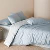 Juego de Cama de Cuatro Piezas de Color Sólido y Dos Tonos, Algodón Puro de Fibra Larga Xinjiang Clase A, Satinado 100% Algodón, Juego de Ropa de Cama para Cuatro Estaciones