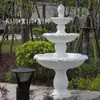 Fuente de boda de tres niveles estilo europeo decoración de patio balcón escena simple de agua corriente tarjeta de boda para fotos adornos de piscina de deseos