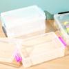 Caja de almacenamiento transparente cuadrada multifuncional, caja de plástico a prueba de polvo para escritorio, para guardar suministros de arte, caligrafía y pinceles.