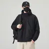 Jaqueta de Trabalho com Capuz Masculina 2026 Primavera e Outono Tendência Caimento Solto Casual Versátil Estilo Funcional Roupas Masculinas Tamanho Plus