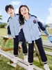 Ropa de Clase Uniforme Escolar Verde para Estudiantes de Primaria Traje Deportivo de Tres Piezas para Niños Estilo Escolar Ropa de Jardín de Infancia