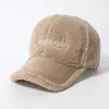 Boné de Baseball da Moda Outono e Inverno Novo, Bordado em Sherpa Falso, para Mulheres com Circunferência da Cabeça Grande, Boné Espesso e Quente com Bico de Pato para Homens