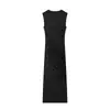 Ropa de mujer de comercio exterior serie ZA estilo europeo y americano elegante ajustado plisado midi bodycon vestido