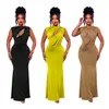 C7857 Transfronterizo 2026 Nueva Moda para Mujer Europea y Americana Color Sólido Personalidad Elegante Sexy Hueco Ceñido a la Cintura Vestido Bodycon
