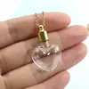 Colar Colar de Garrafa de Vidro Transparente Mini Color-Preserving Galvanizado para Presente com Abertura Giratória para Pingente de Garrafa de Cabelo Fetal de Cinábrio